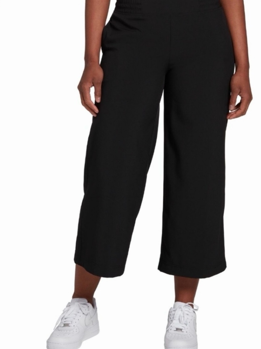 NWOT! CALIA Wide-Leg Black Lightweight Capri Pants